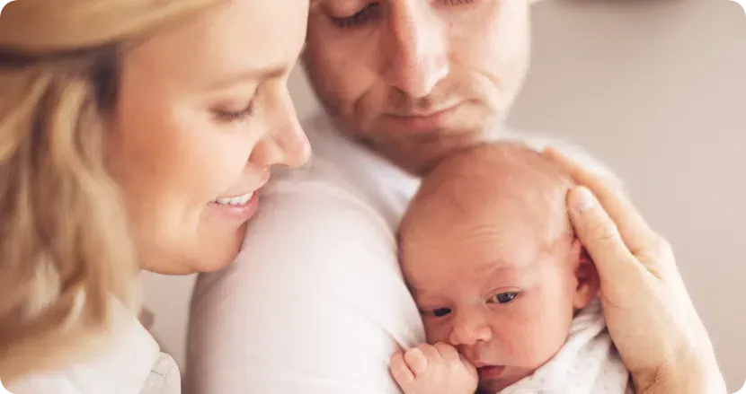 Couple with newborn